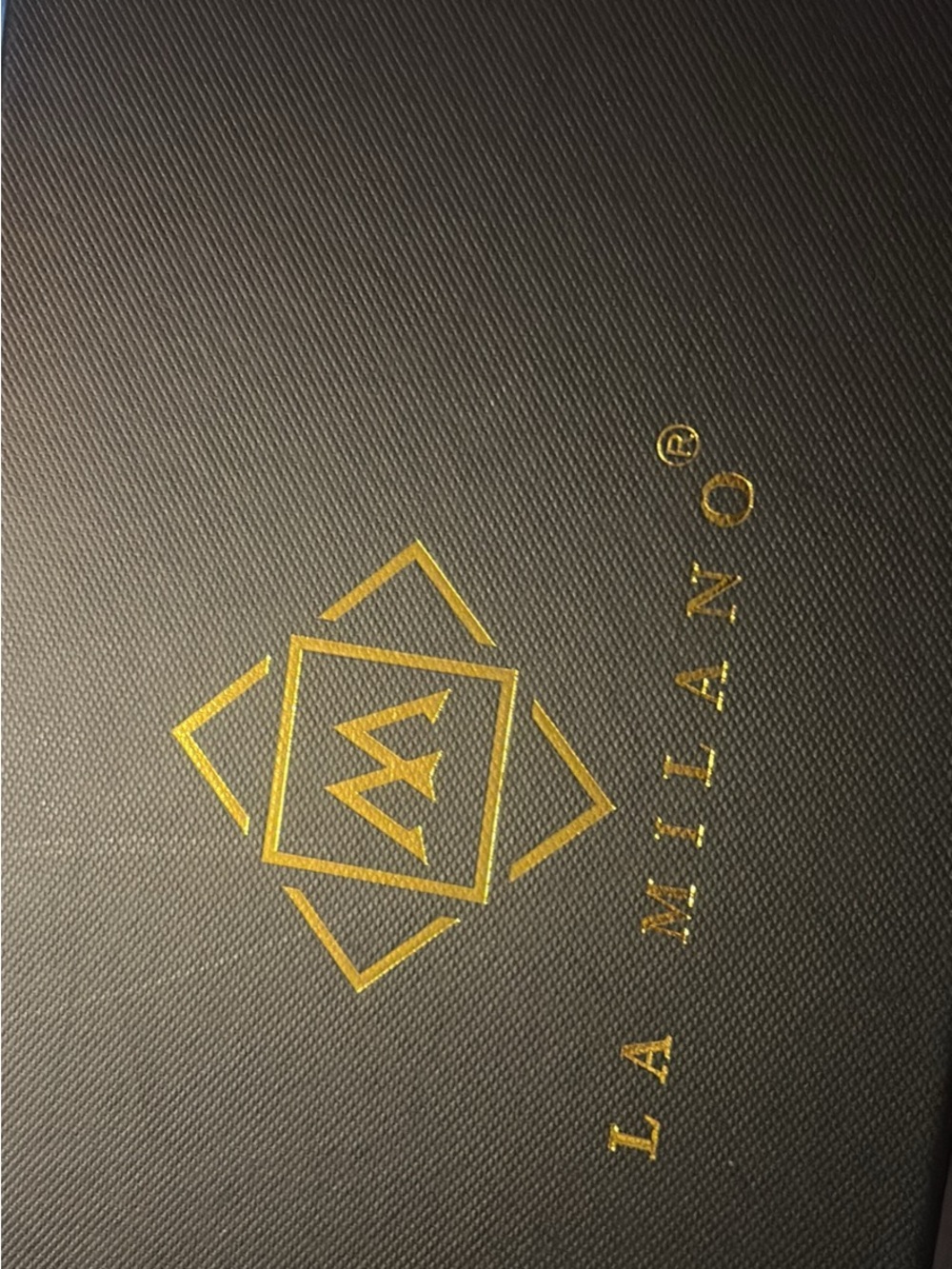 Milano Black Men’s Wallet with Gold Logo Accent